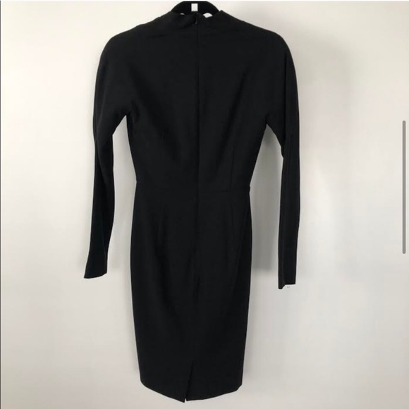 MaxMara Black Afosi Virgin Wool Long Sleeve Dress - Picture 4 of 8